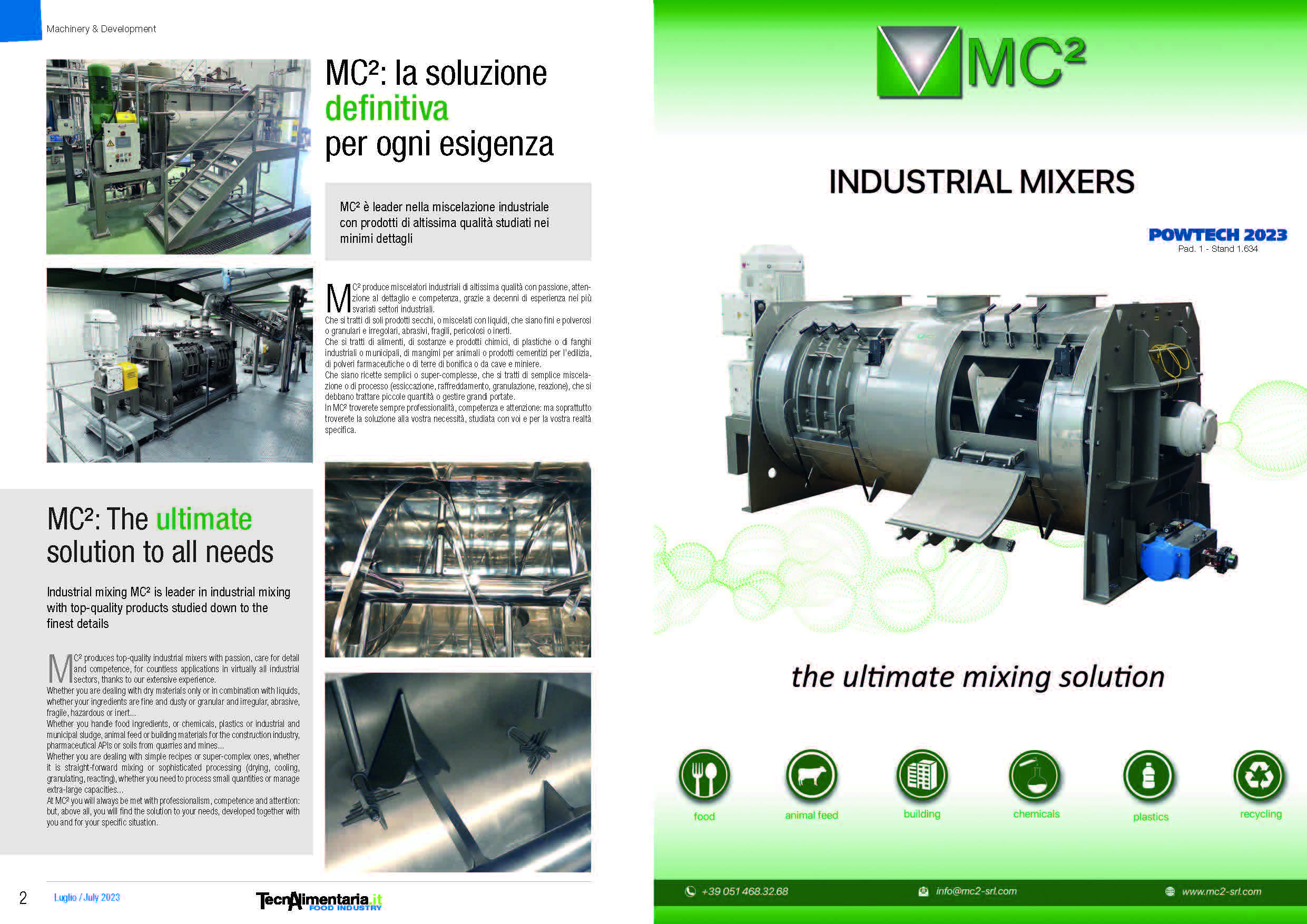 Articolo bilingue MC², TecnAlimentaria Americas 2023